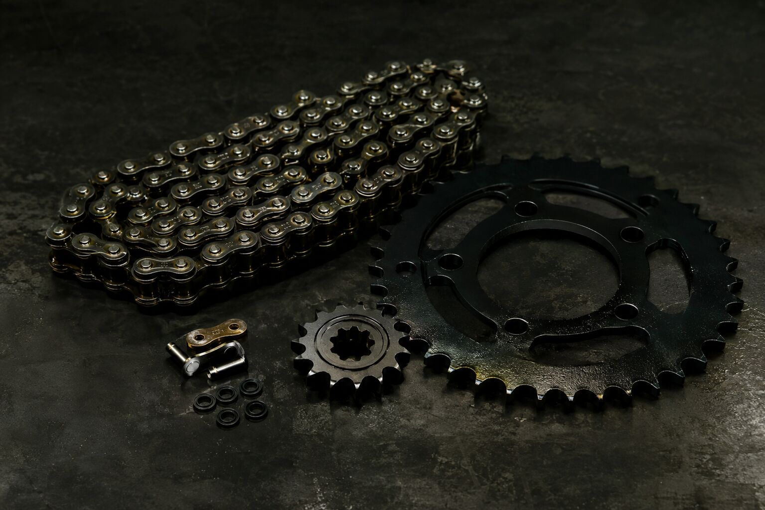 Motorcycle chain and sprocket kit